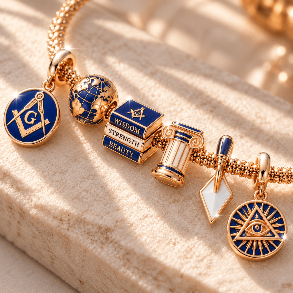 MAS Rose Gold Charm Bracelet Set TTTT