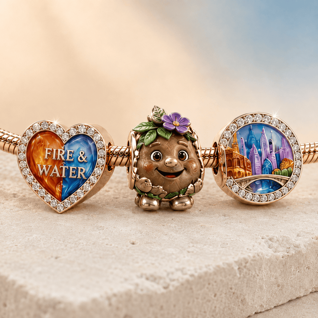 ELE Rose Gold Charm Bracelet Set TMH