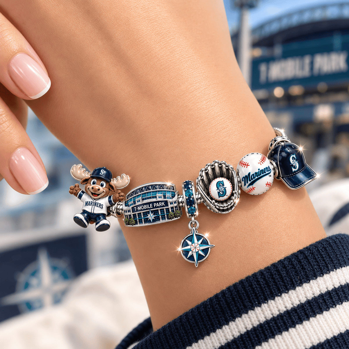 STMR Silver Charm Bracelet Set BMD