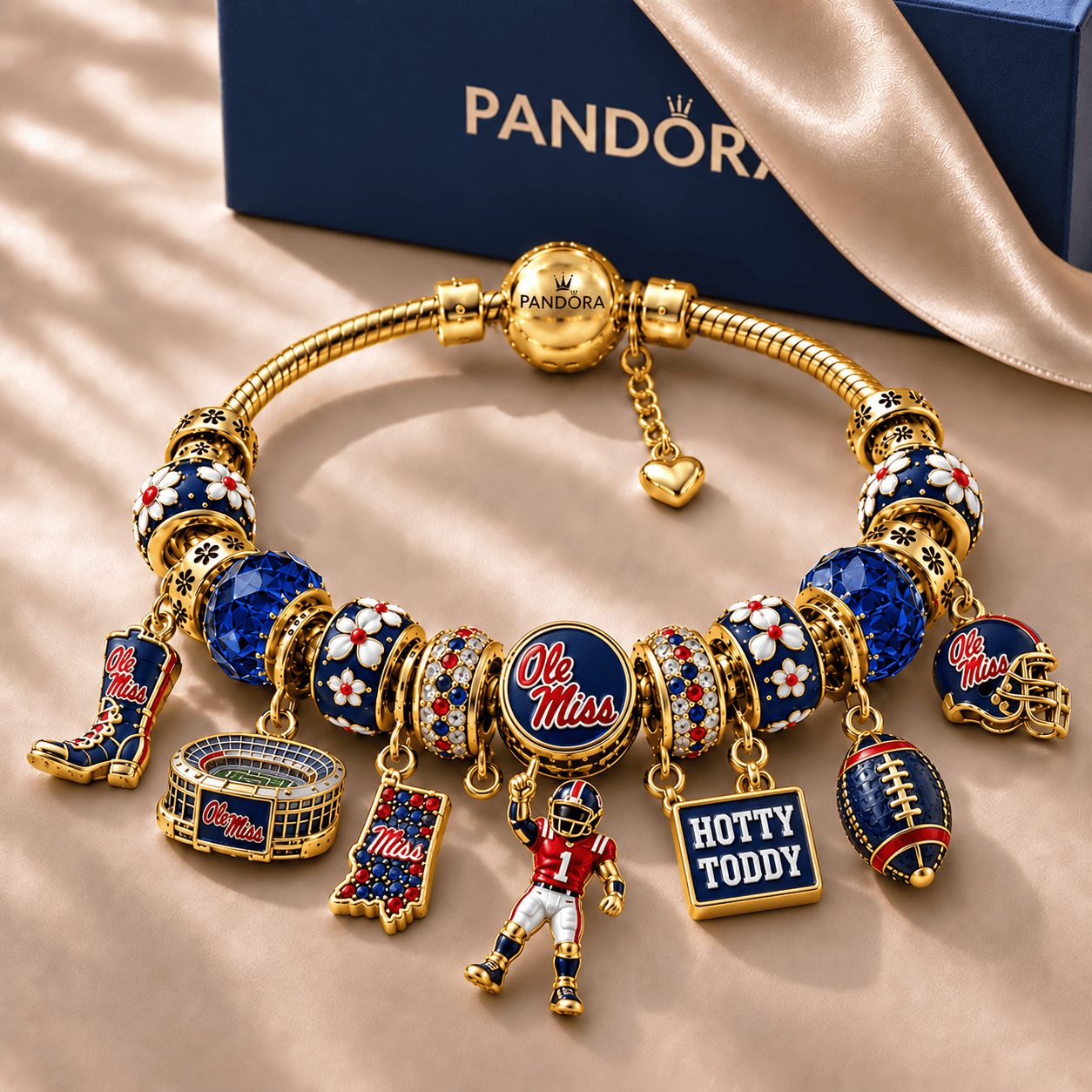 OMR Gold Charm Bracelet Set NHVH