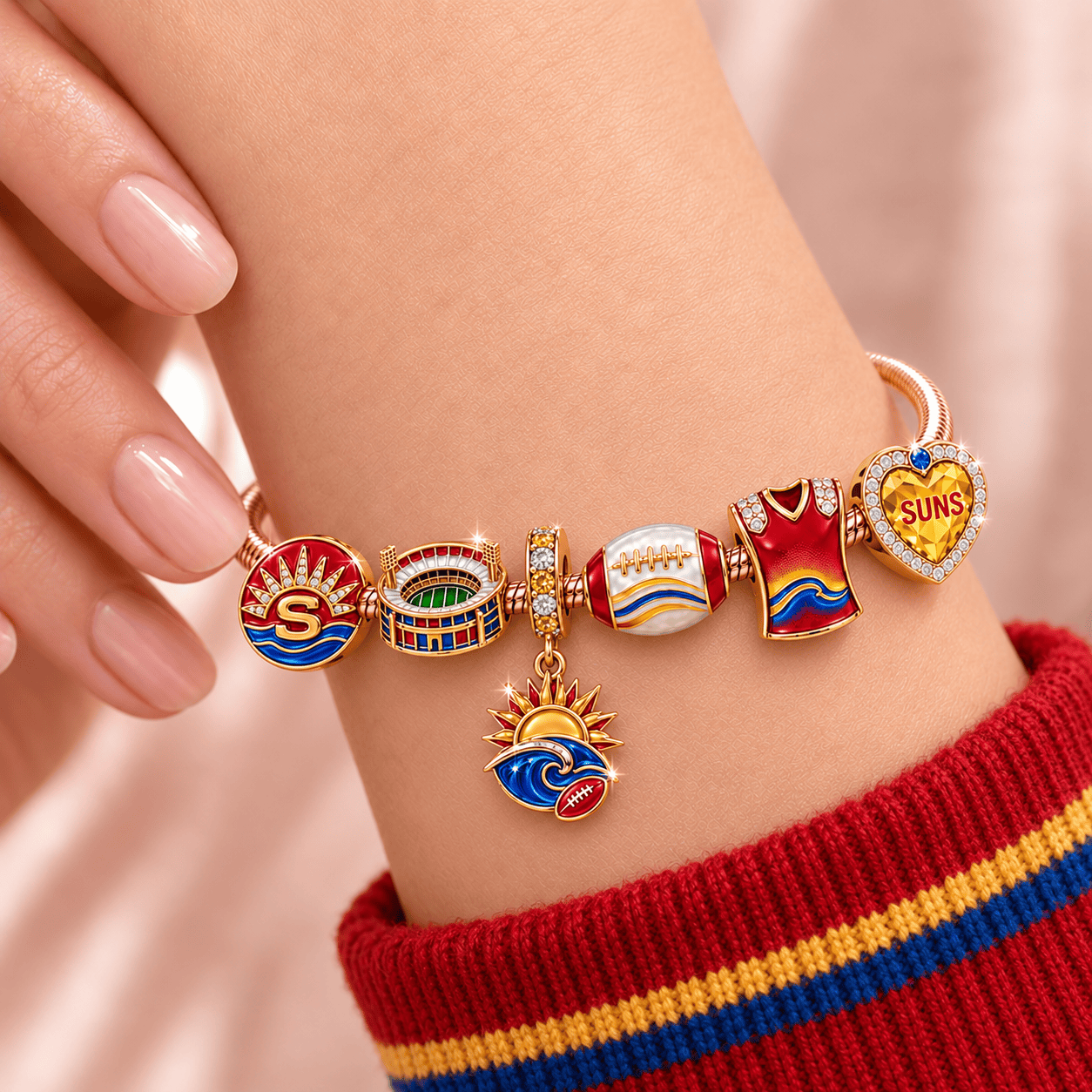 GCS Rose Gold Charm Bracelet Set TMH
