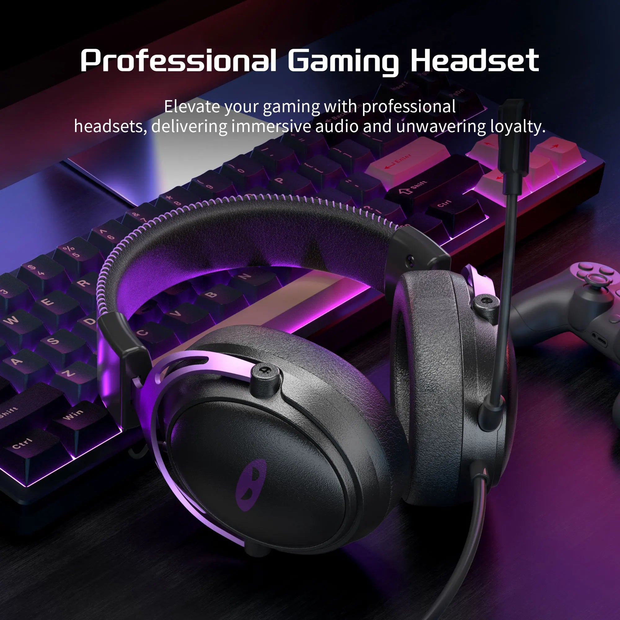 MageGee Wired Gaming Headset Over Ear Headphones with 53mm Driver Surround Sound Detachable Mic for PC PS4 PS5 Xbox Adjustable